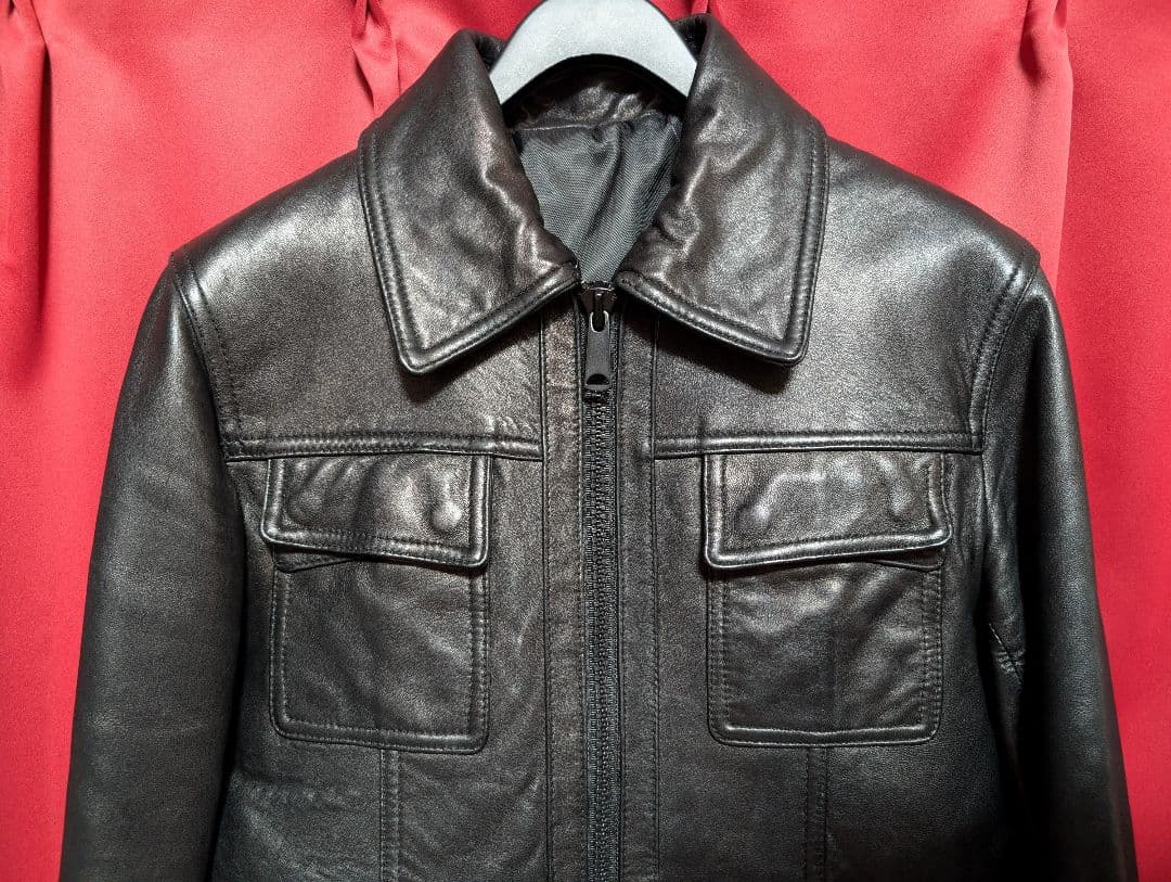 STUD HOMME クロスポケット レザージャケット ライダース スタッドオム