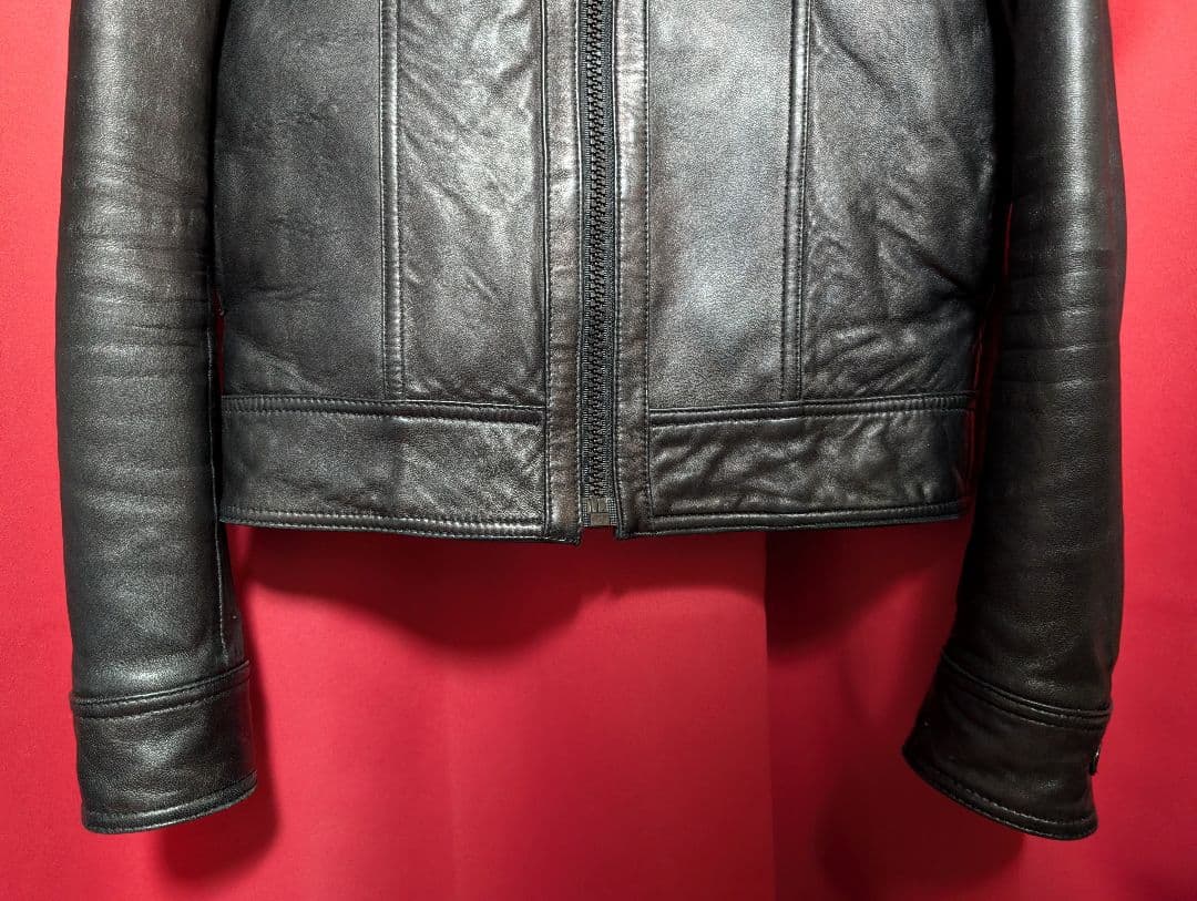 STUD HOMME クロスポケット レザージャケット ライダース スタッドオム