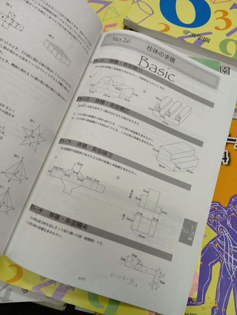 浜学園　小6　 国算理/計算テキスト　2026年受験使用　中古