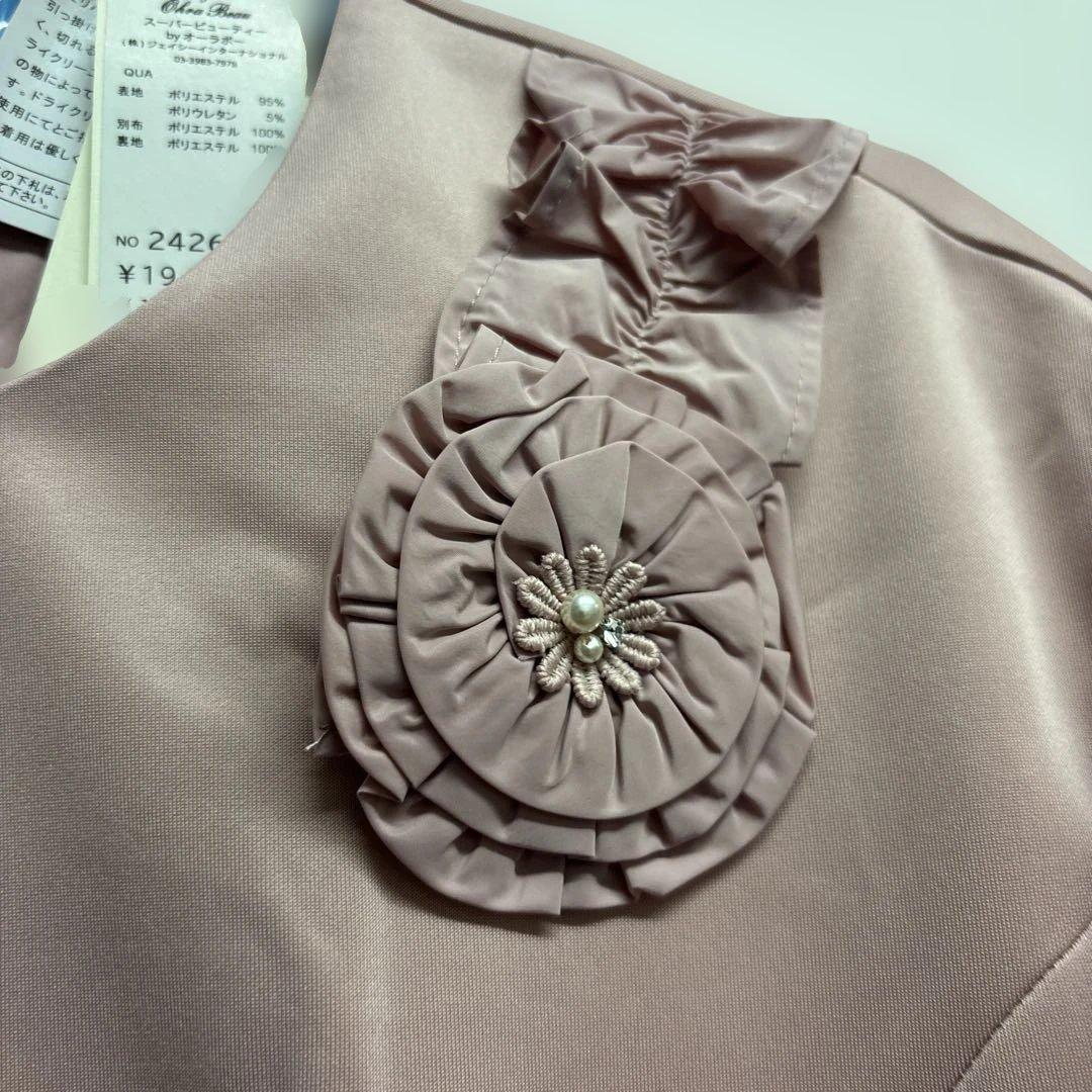 スーパービューティー　新品ピンク バルーンスリーブ ロングワンピース　サイズ40