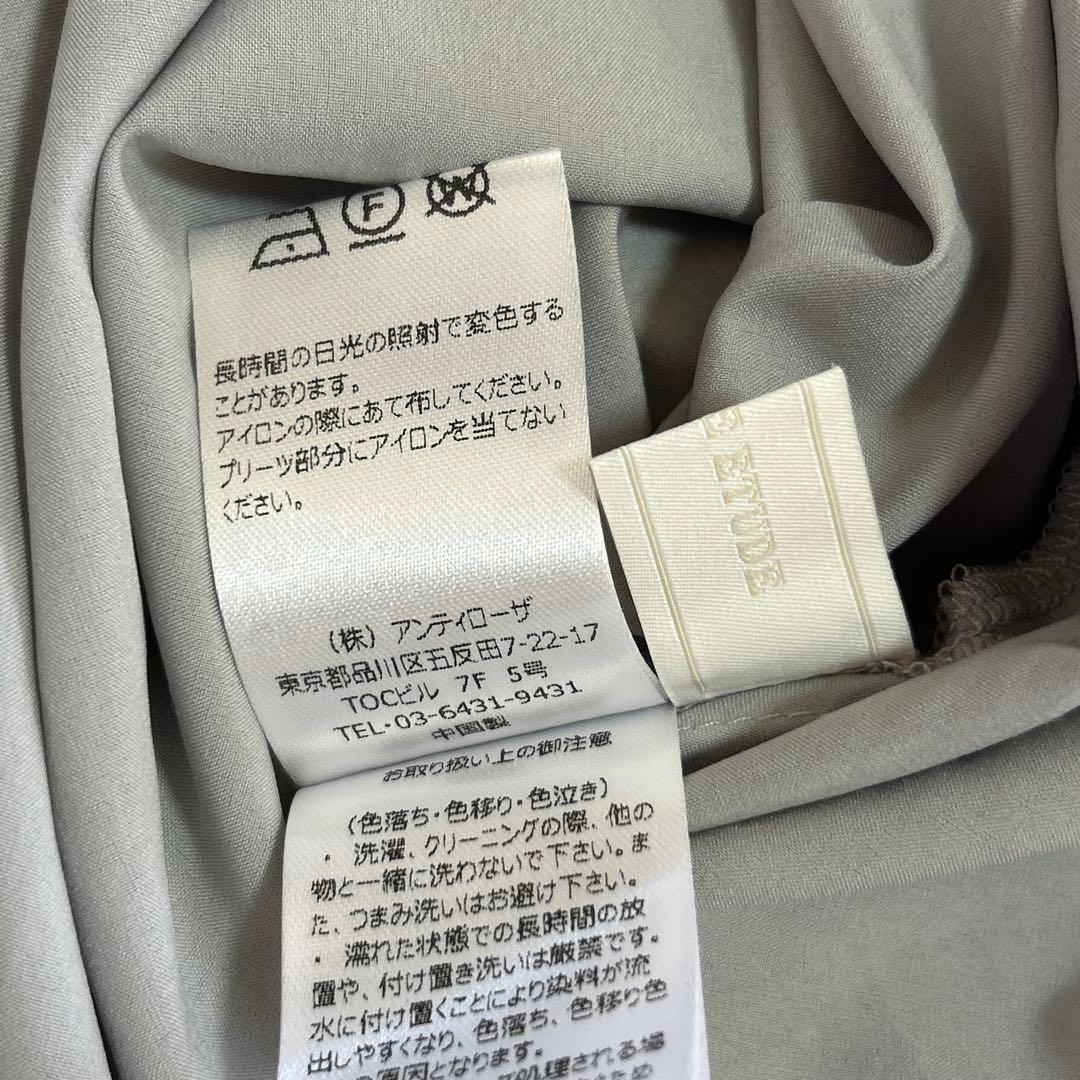 美品 ラベルエチュード レース切替ドレスワンピース マキシ丈 レース F