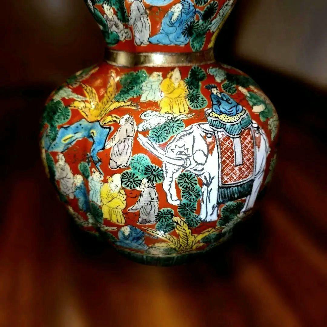 九谷焼　木米　青木木米　瓢箪型　壺　36.5cm インテリア　置物　花瓶