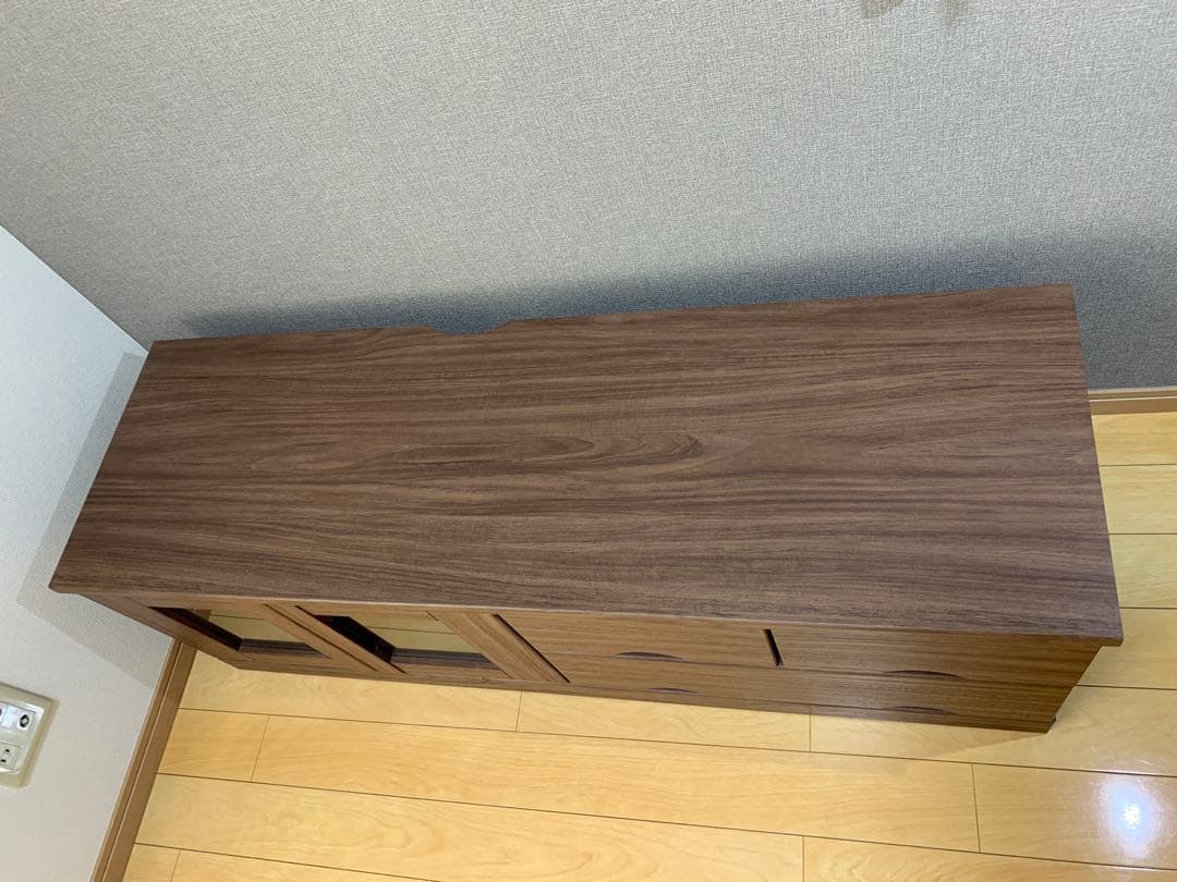 ブラウン木製テレビ台 収納家具　ローチェスト　棚