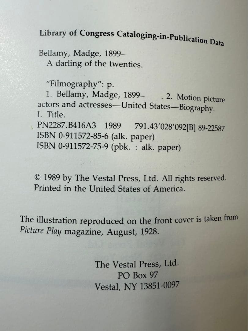 アート・デザイン・音楽 A Darling of the Twenties Madge Bellamy