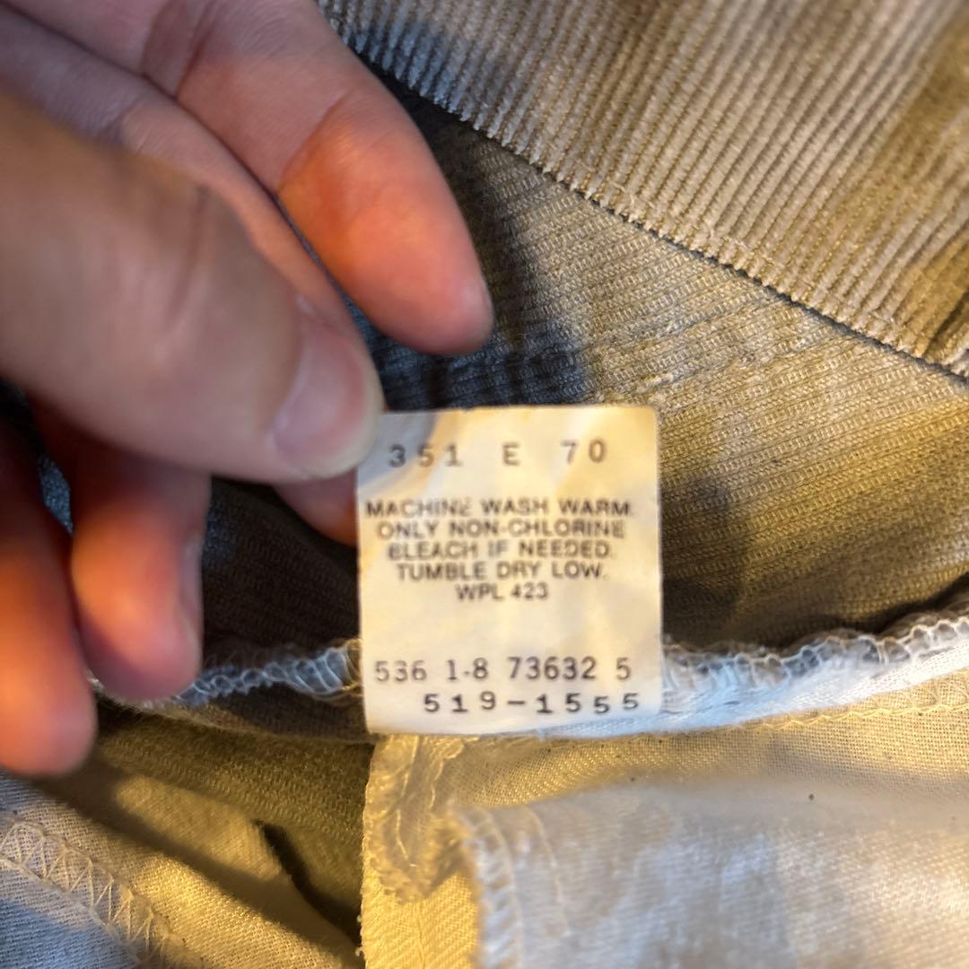 リーバイス levis コーデュロイ 519 W33 L38 グレー USA