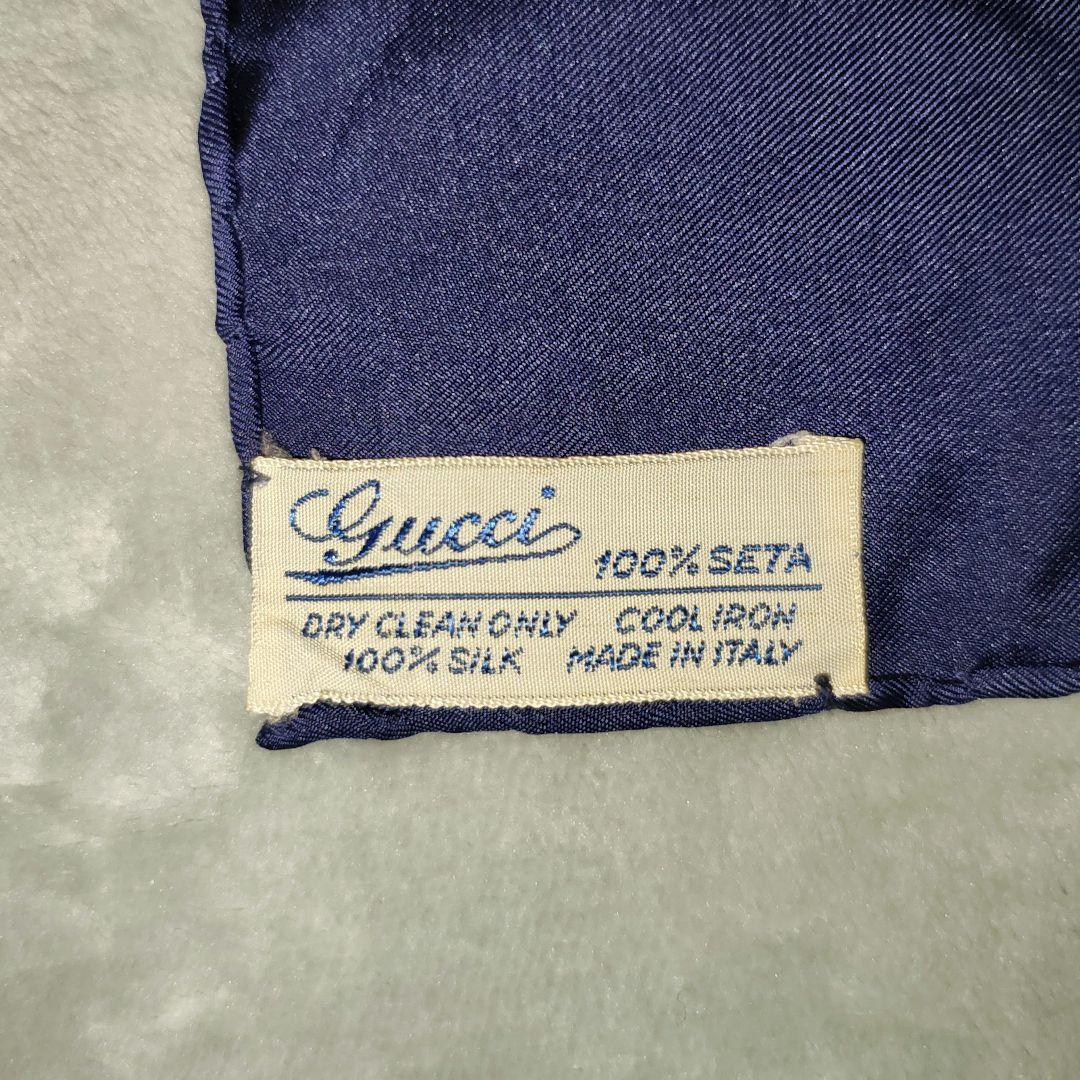 GUCCI グッチ ヴィンテージ シルク スカーフ フローラ 花 昆虫 蜻蛉 蝶