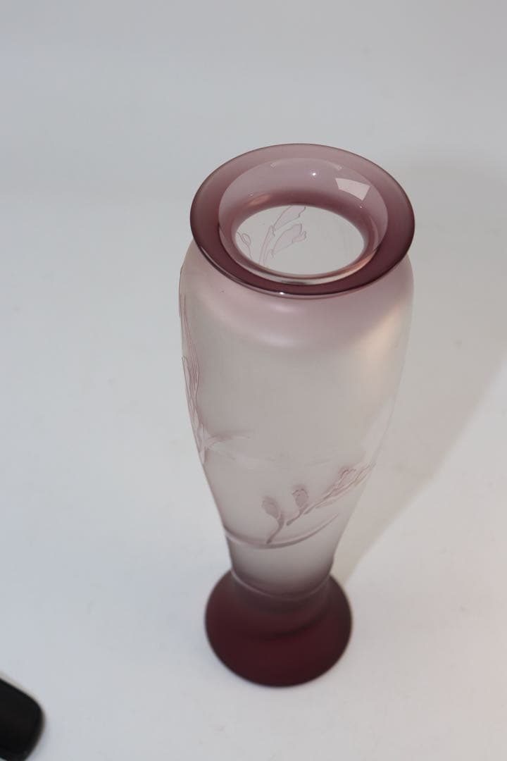 KAMEI GLASS 花瓶 グラデーションパープル 21cm