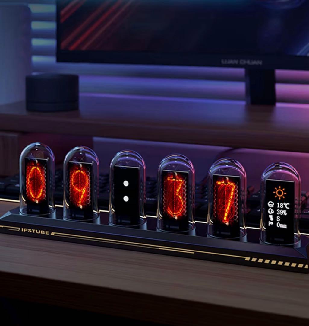 ニキシー管時計 IPS デジタル管時計 ニキシー管風置き 時計