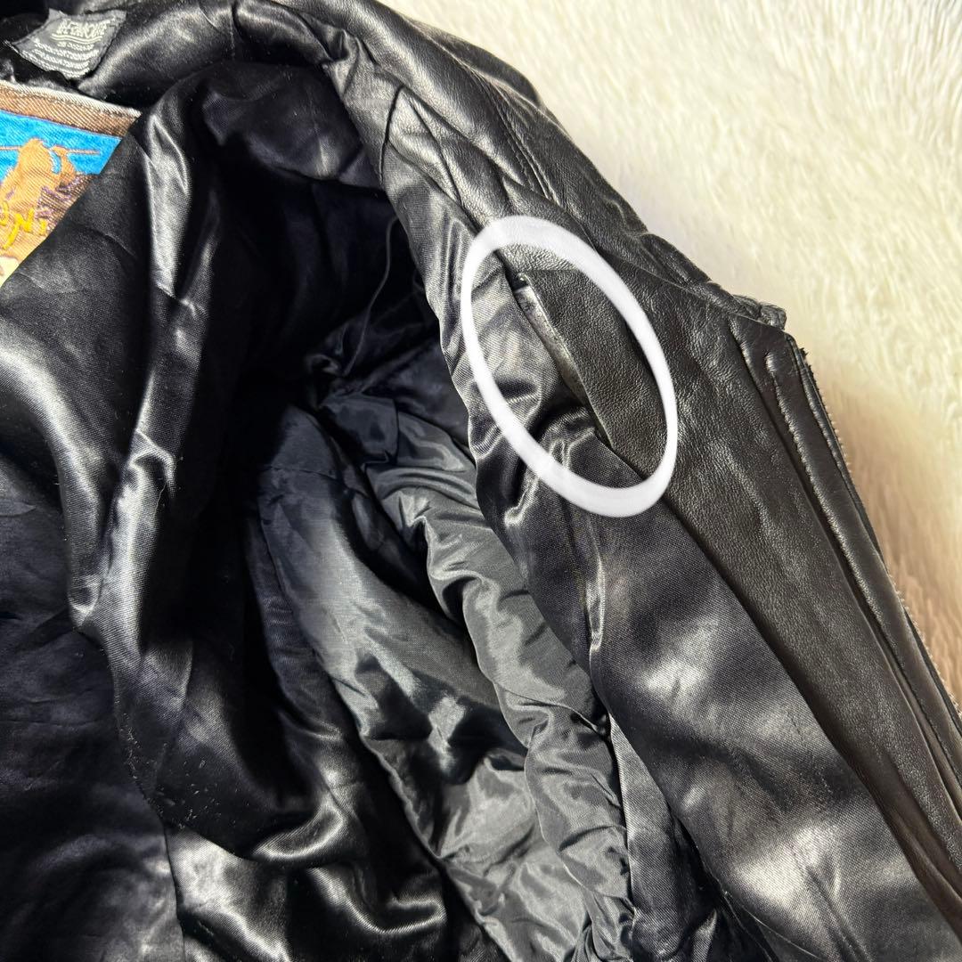 【90s】A-2 ブラックレザー フライトジャケット M 超短丈 牛革