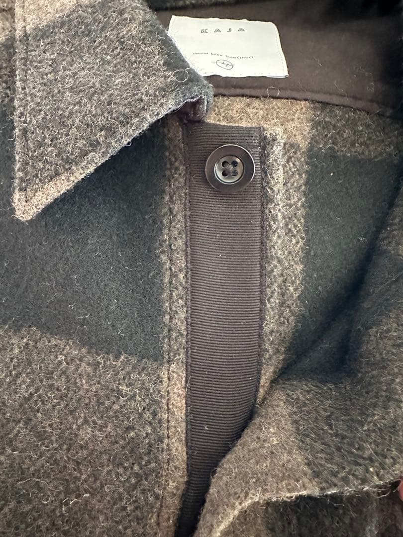 ジャケット・アウター KAJA WOOL BUFFALO CHECK CPO JACKET