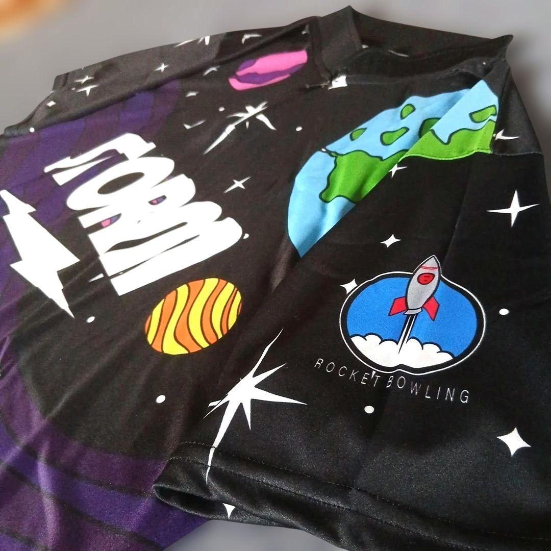 新品✨ボウリングウェア　STORM　日本サイズ2XL　ブラック　宇宙人　大きめ
