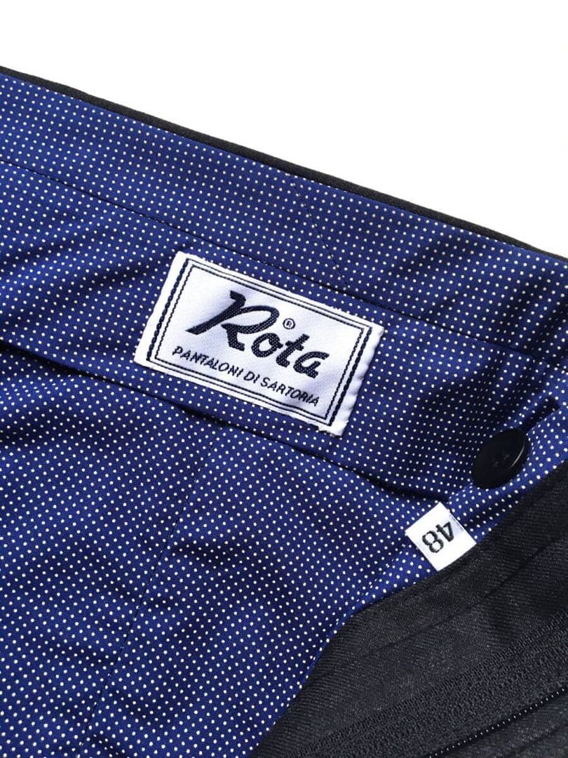 新品 ROTA 48 ロータ ウール スラックス チャコールグレー Rota