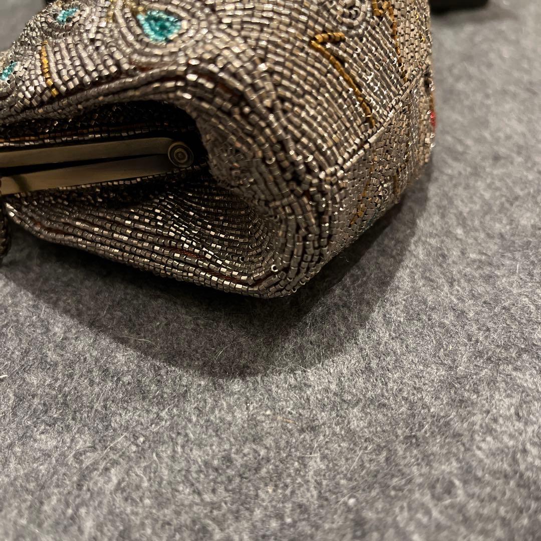 ビーズ刺繍 クラッチバッグ　はしもと