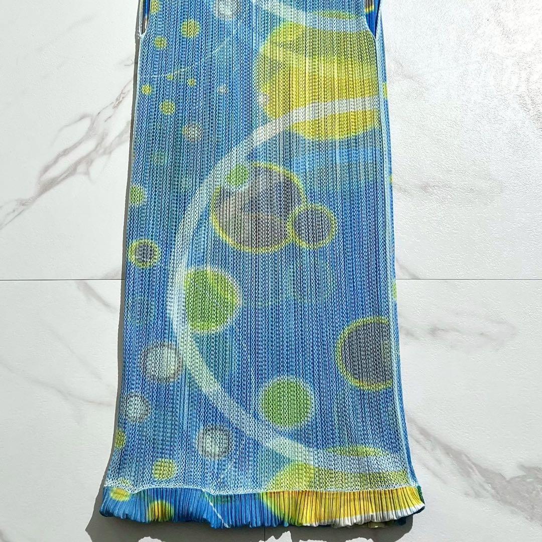 美品✨PLEATS PLEASE メッシュ ロングワンピース レイヤード 宇宙