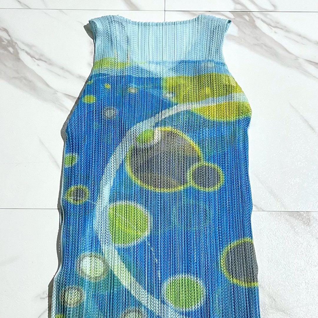 美品✨PLEATS PLEASE メッシュ ロングワンピース レイヤード 宇宙