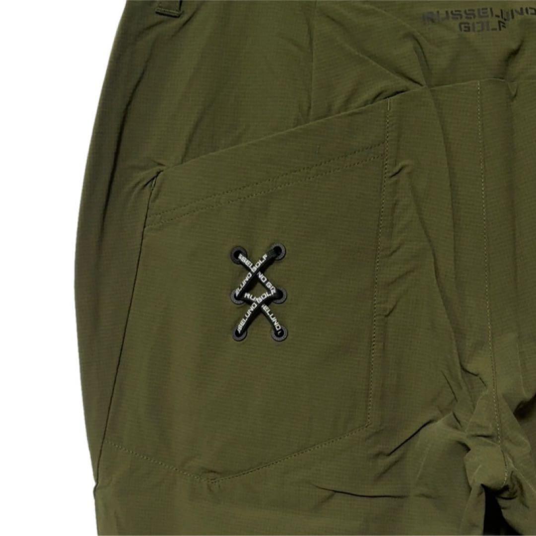 新品 ラッセルノ ゴルフ 3D フロントポケット ロングパンツ カーキ L 5
