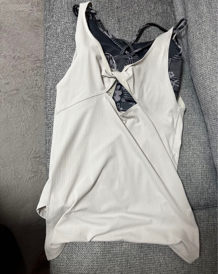 新品　♡ 【SUKALA】チェックセパレートツイストタンクトップ　ブラック　S