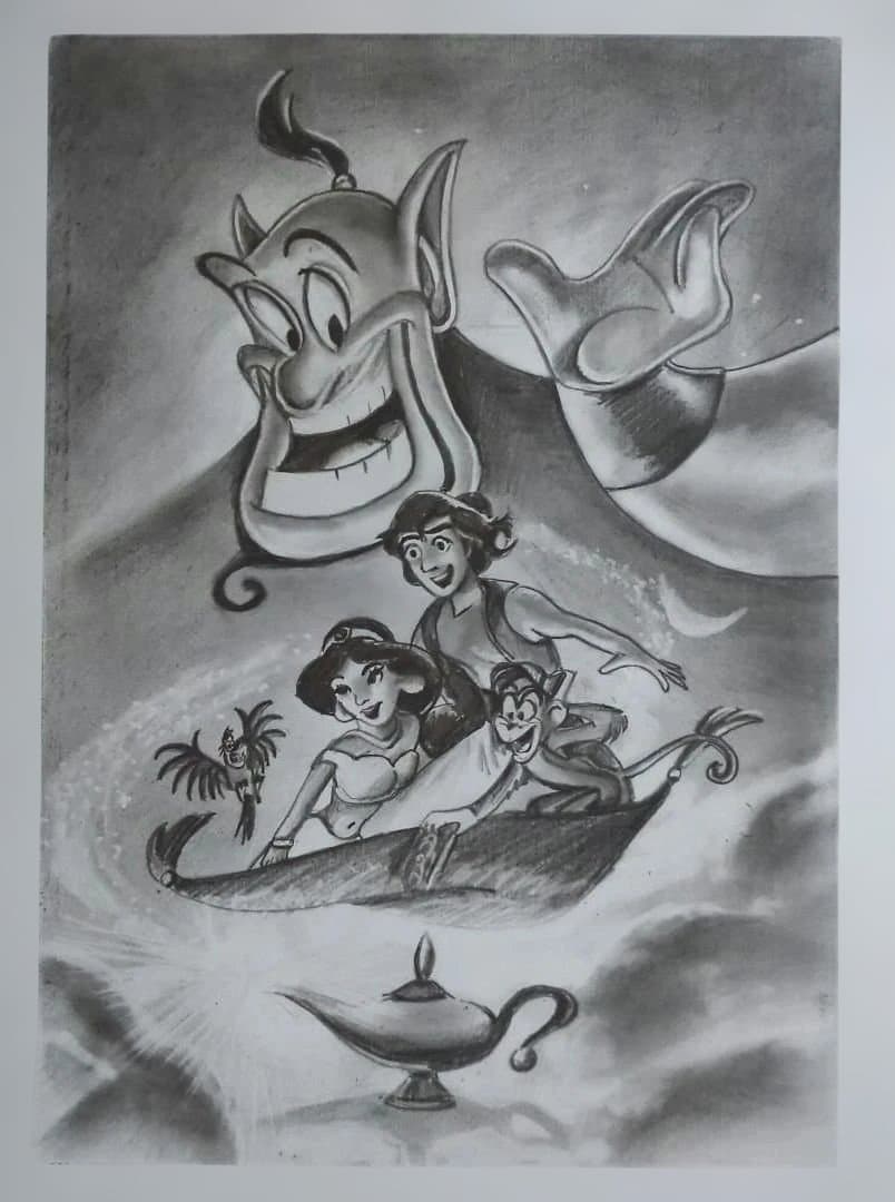 珀の鉛筆画　リクエスト　6枚セット制作中