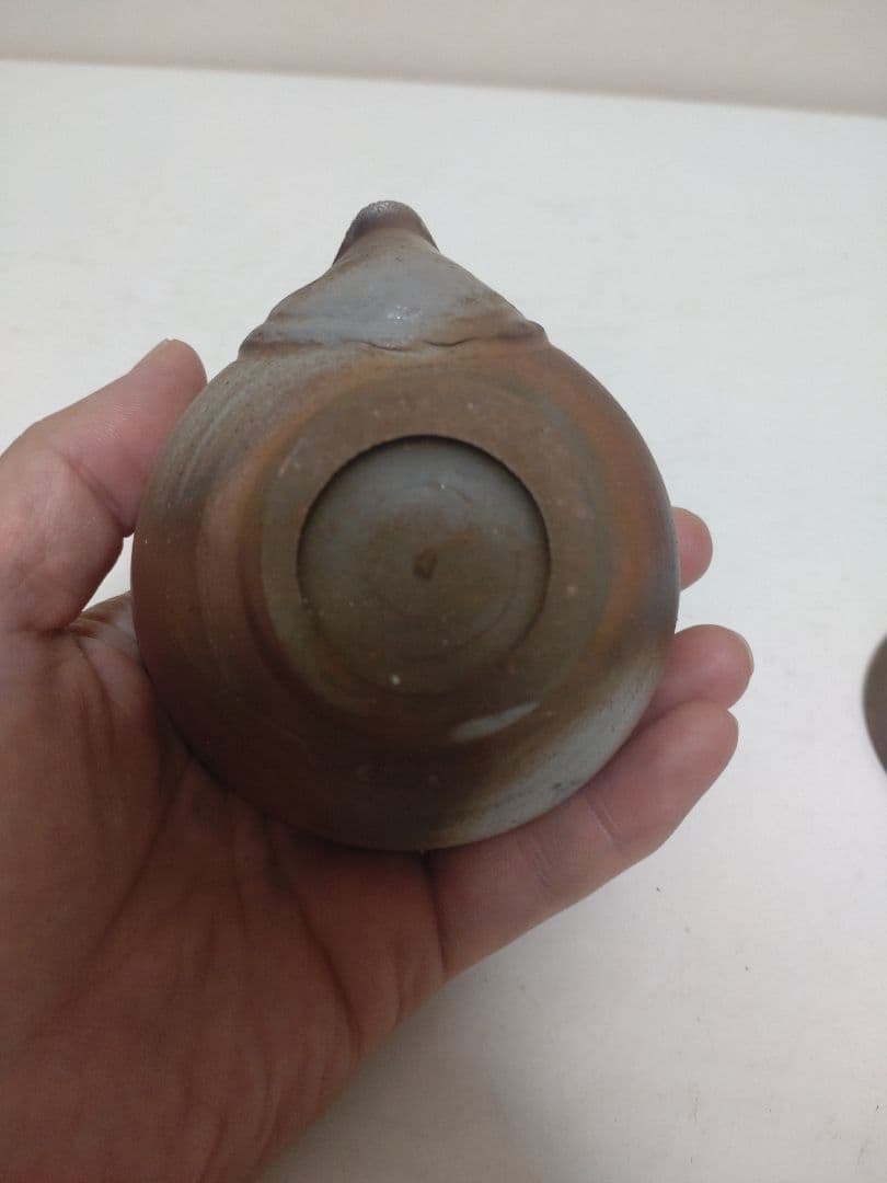 備前焼 作家不明 宝瓶&湯冷 煎茶道具 茶道具 急須 茶器