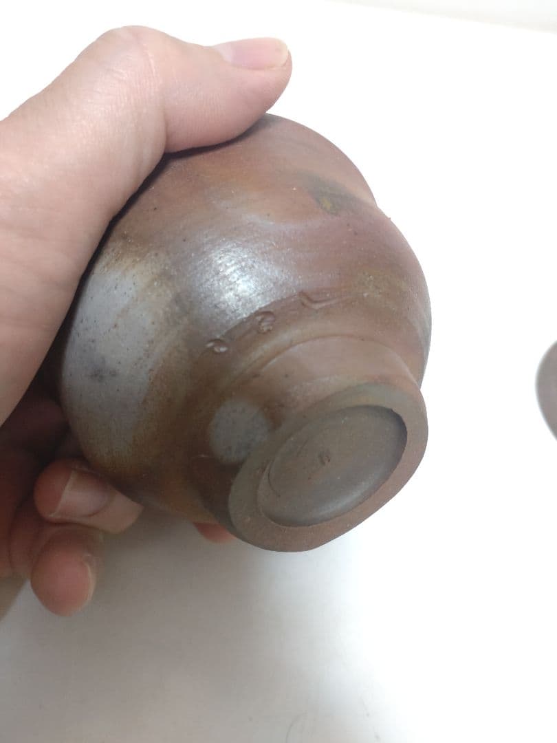 備前焼 作家不明 宝瓶&湯冷 煎茶道具 茶道具 急須 茶器