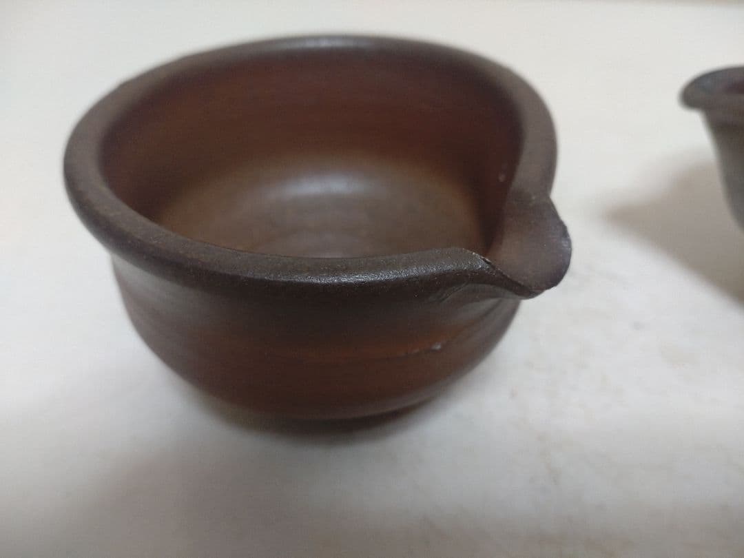 備前焼 作家不明 宝瓶&湯冷 煎茶道具 茶道具 急須 茶器