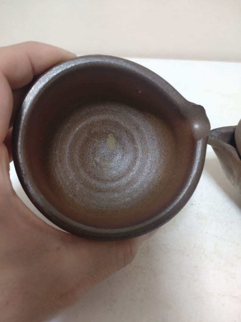備前焼 作家不明 宝瓶&湯冷 煎茶道具 茶道具 急須 茶器