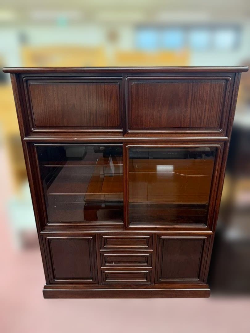 花梨　和茶棚　民芸家具　戸棚　カリン　飾り棚　棚　たな　和風　和室　書斎　伝統