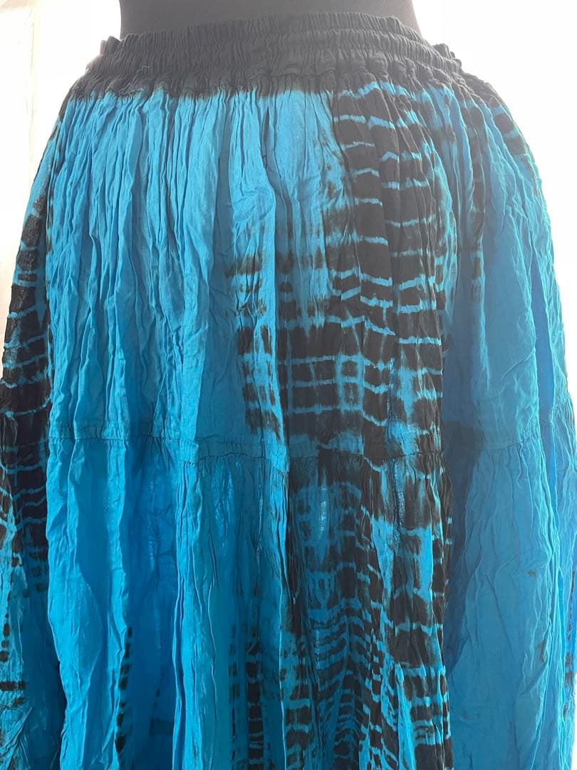 ベリーダンス25ヤードスカートジプシートライバルフュージョンタイダイ柄フェス