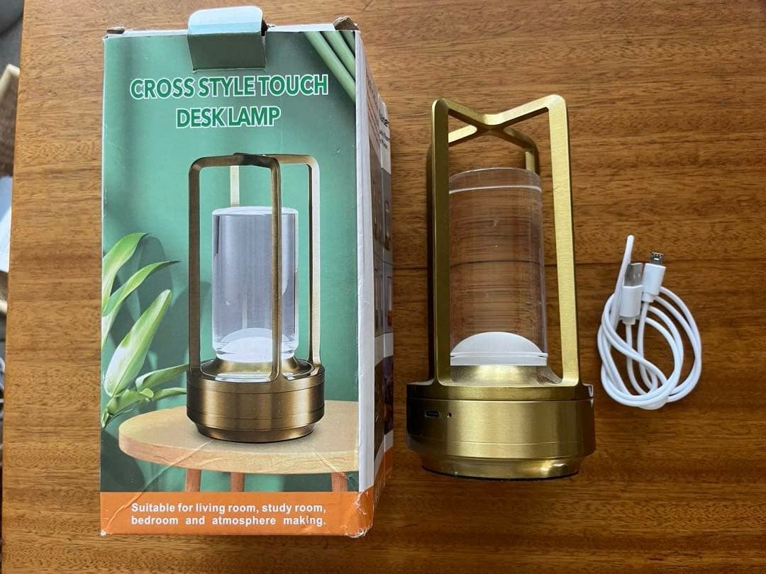 テーブル ランプ コードレス タッチ 調光 ライト ゴールド LED ランタン