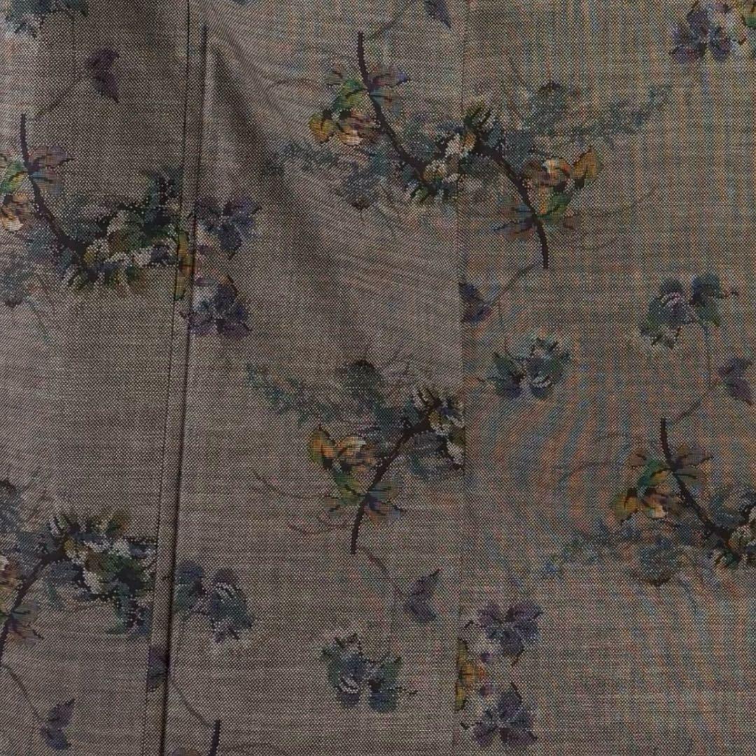 本場大島紬 泥染め ロングワンピース 証紙