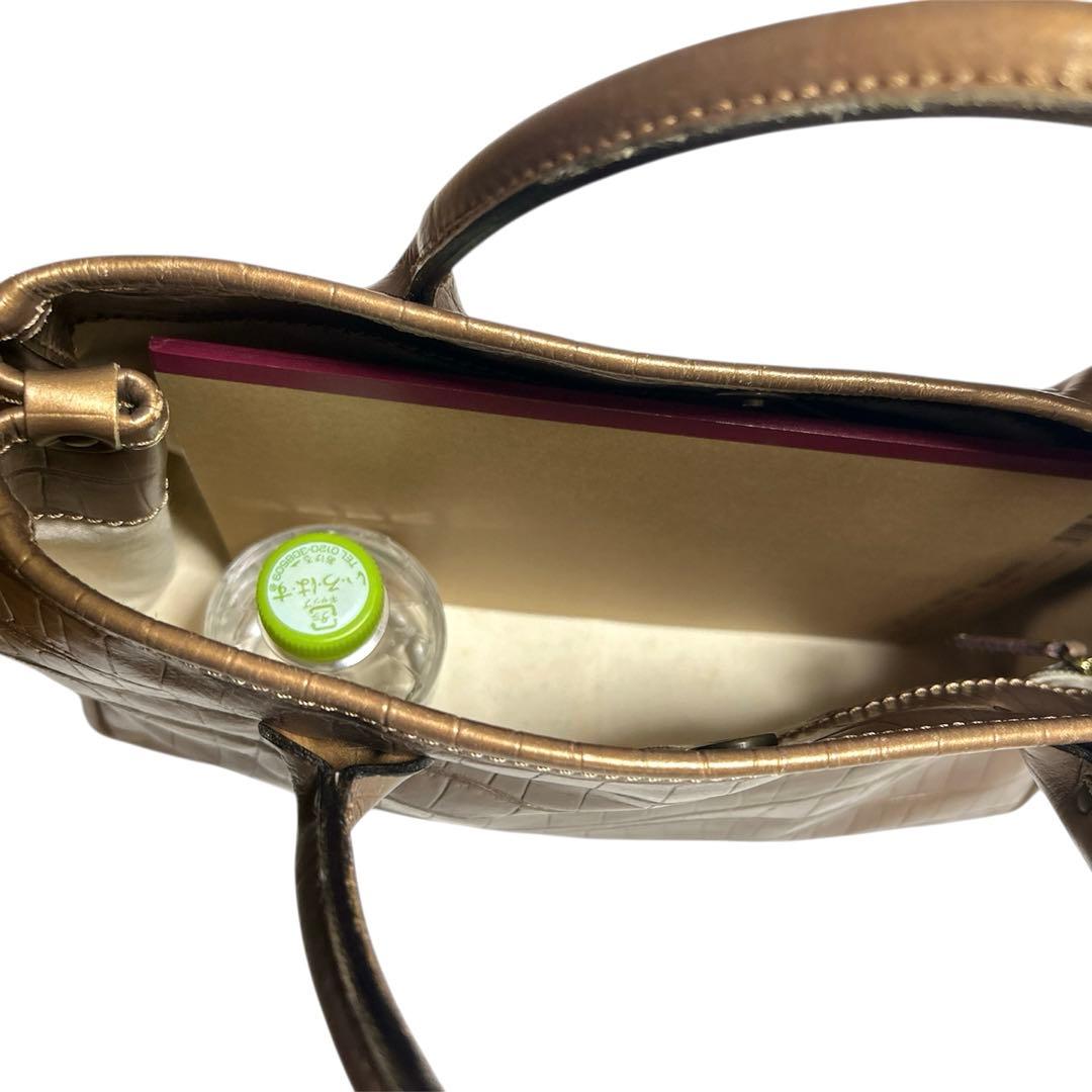 Felisi フェリージ トートバッグ 型押し A4可 ブラウン系　通勤