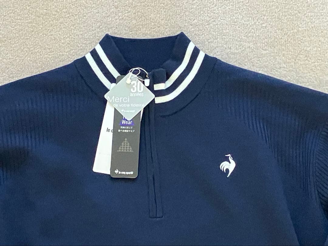 ルコックスポルティフゴルフ19,800円防風 長袖 ハーフジップセーター　武井壮