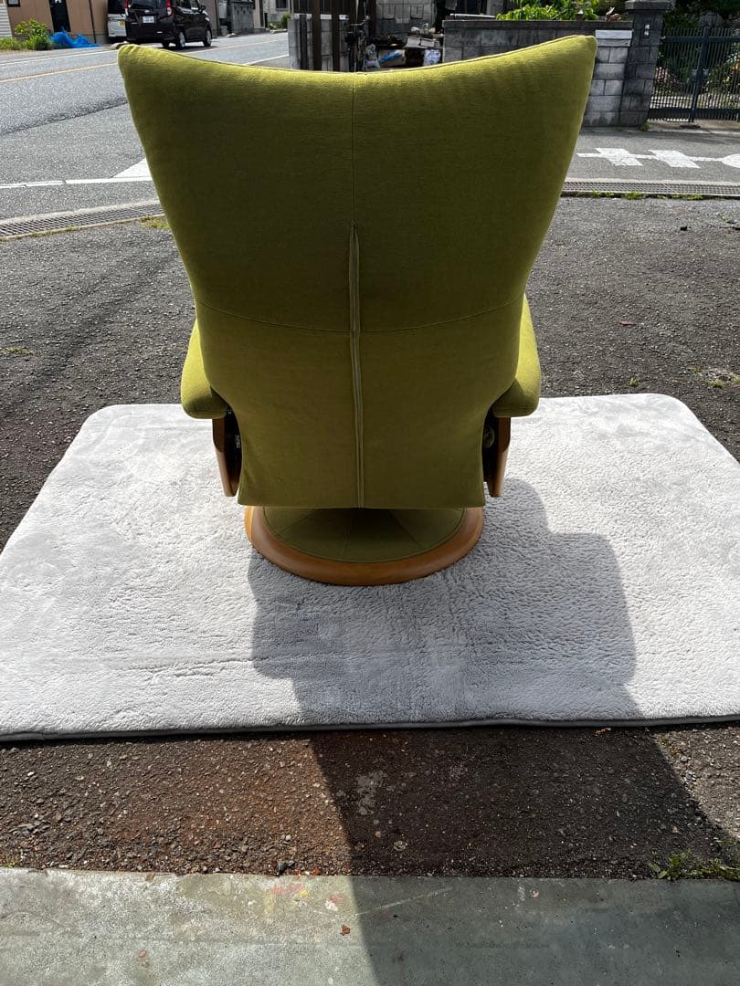 美品！朝日木材加工　トリブナ　Tribunaグリーンの回転式ダイニングチェア