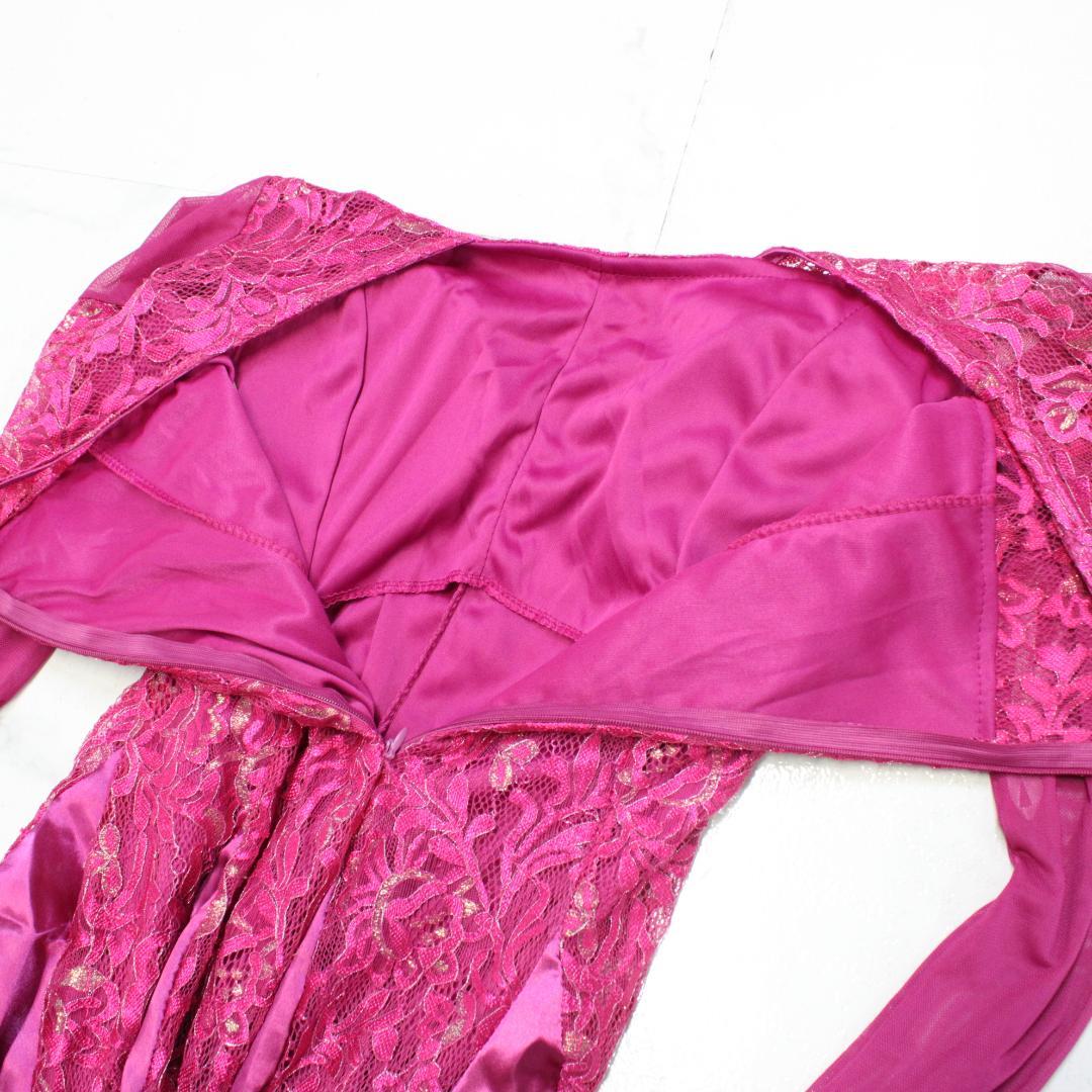 【美品 社交ダンス衣装】ワンピース ドレス レース フロート ゴージャス 豪華