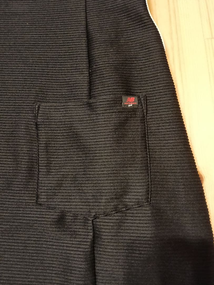 美品 new balance GOLF ドビーボーダーハーフジップワンピース