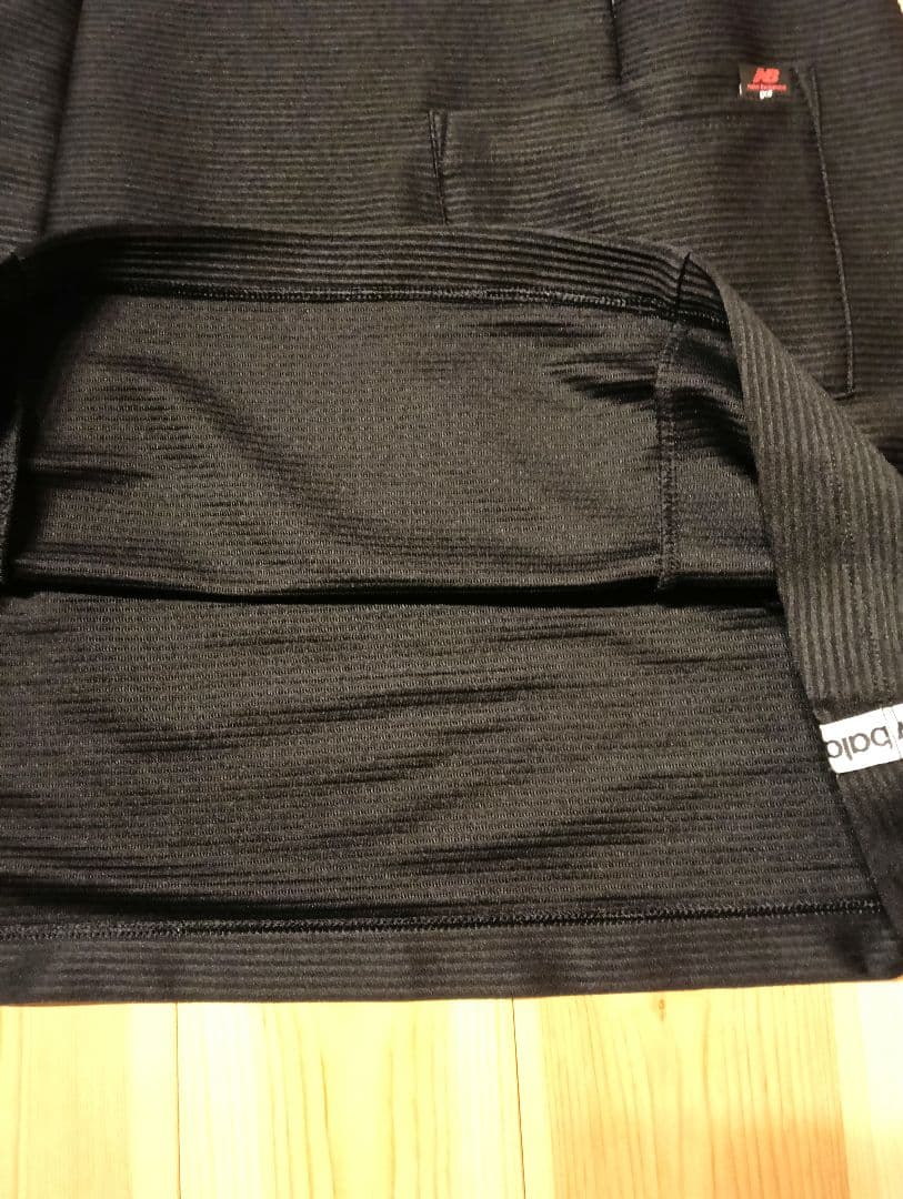 美品 new balance GOLF ドビーボーダーハーフジップワンピース