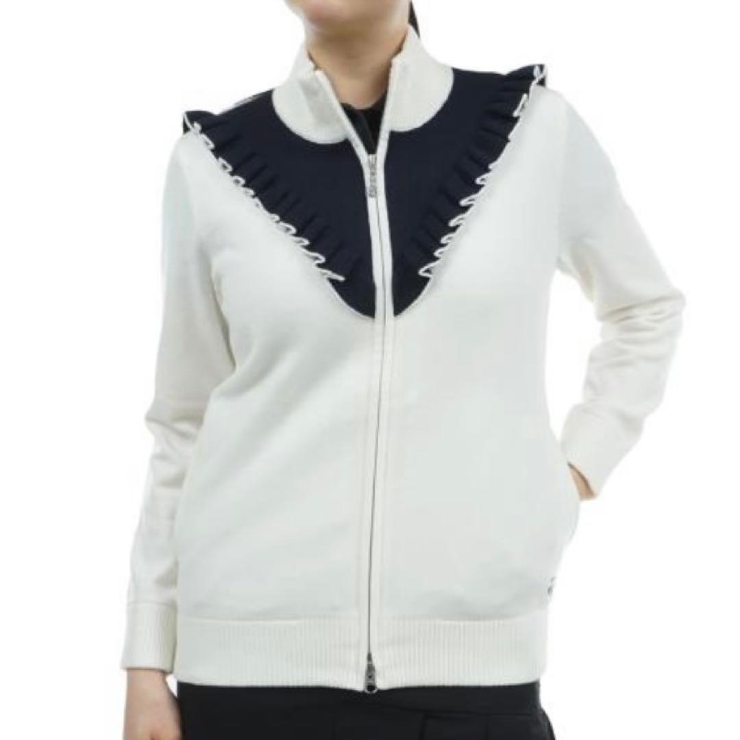 【新品タグ付】TaylorMade フリルフルジップセーター L 25,300円