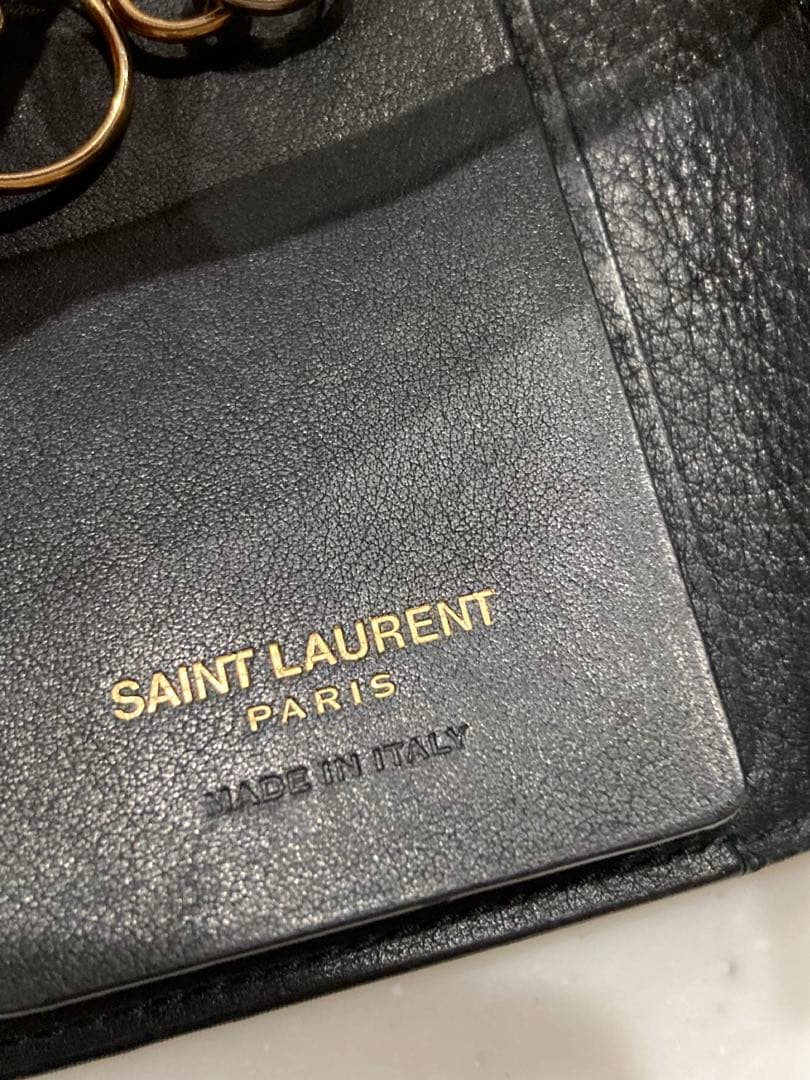 YSL ブラックレザー キーケース