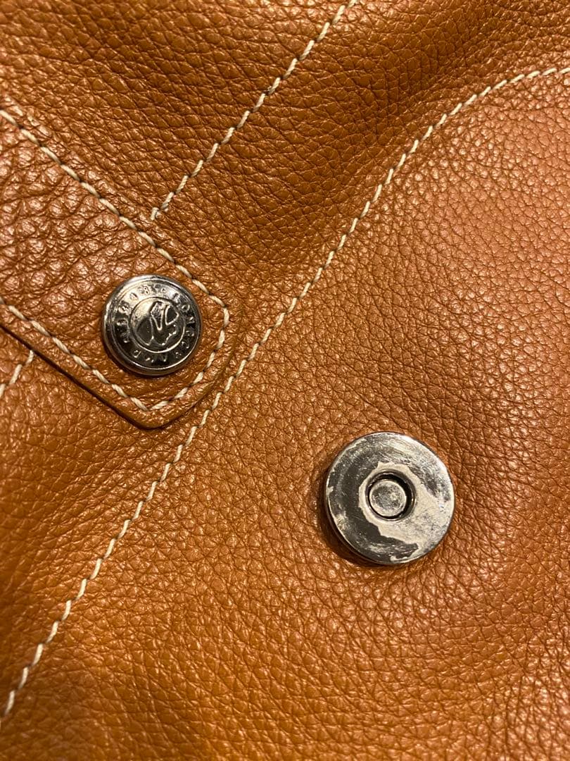 ロンシャン　レザーショルダーバック　キャメル