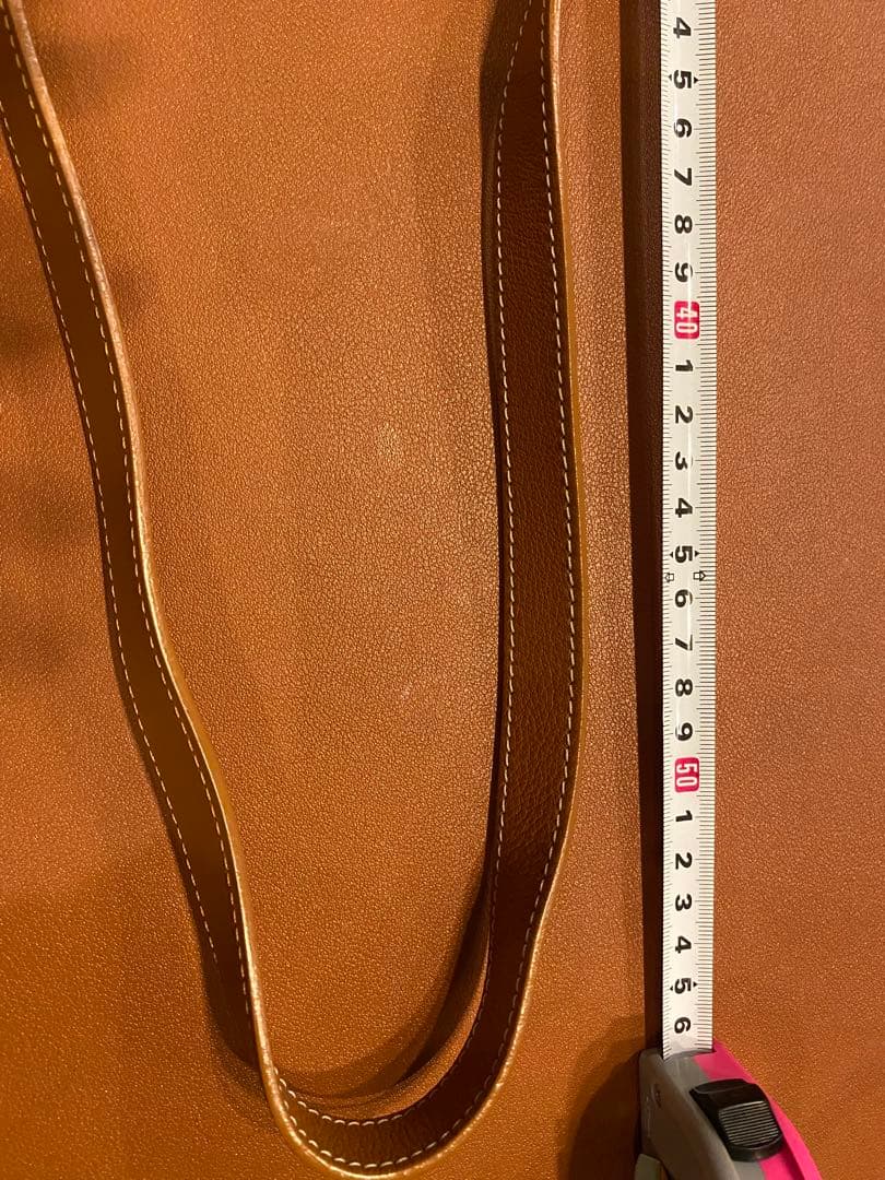 ロンシャン　レザーショルダーバック　キャメル