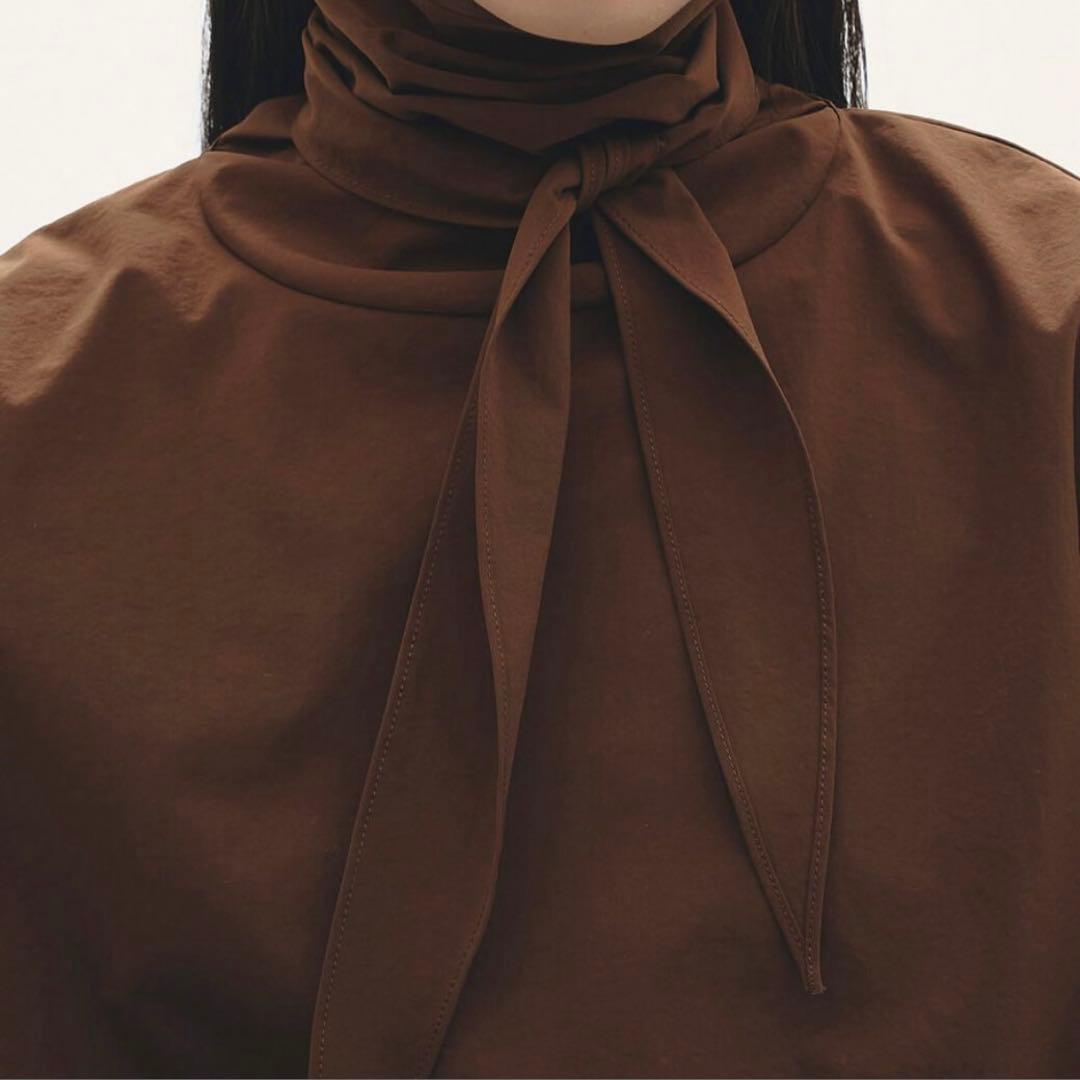 新品未使用品 2025 TODAYFUL ラウンドヘムタイブラウス ブラウン