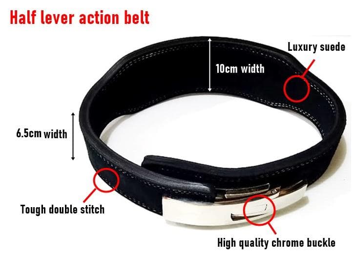 (M)本牛革OEMレバーアクショントレーニングベルト(ボディビルタイプ)