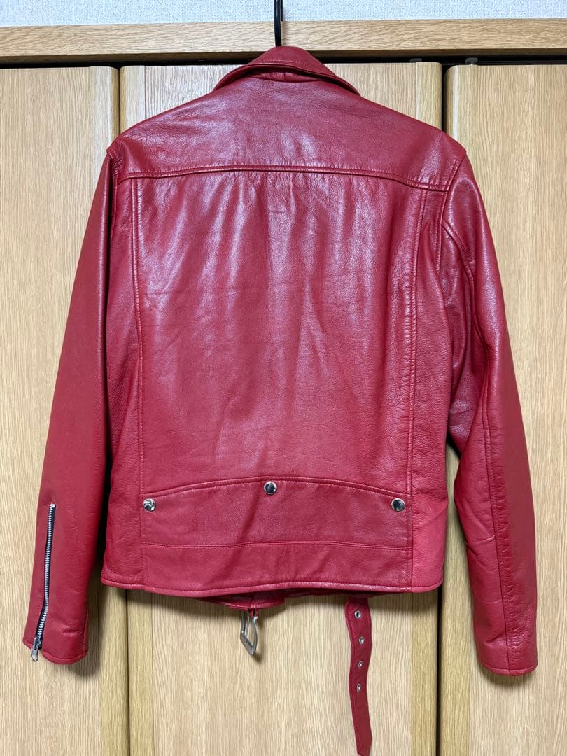 D*k様 jimsinn レザージャケット レッド サイズ34