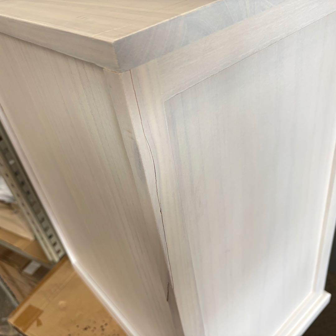 訳あり品！【133】木製多引き出し桐チェストタンスDホワイト48㎝×65㎝収納