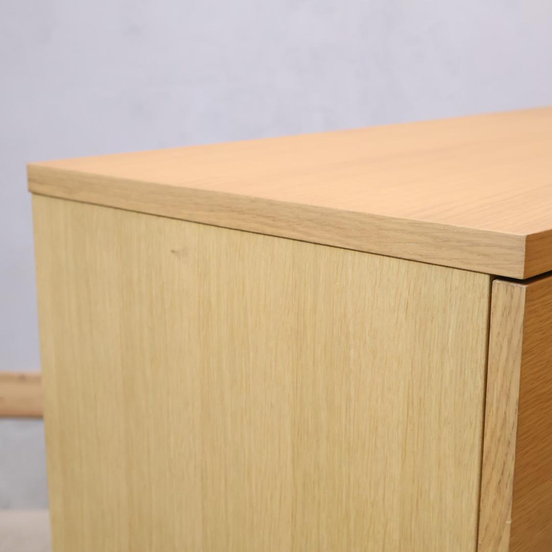 無印良品 MUJI オーク材 チェスト4段・ワイド 北欧スタイル カジュアル
