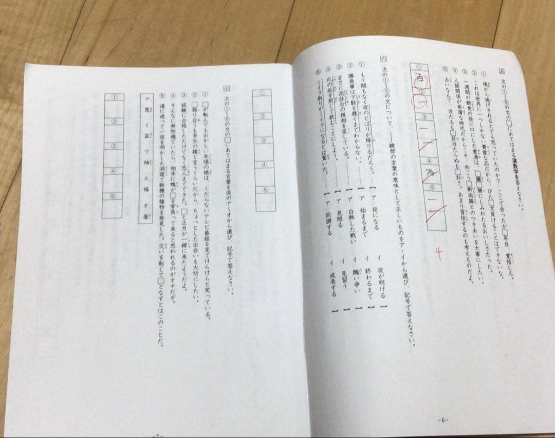 SAPIX6年生教材平常コース国語A、B