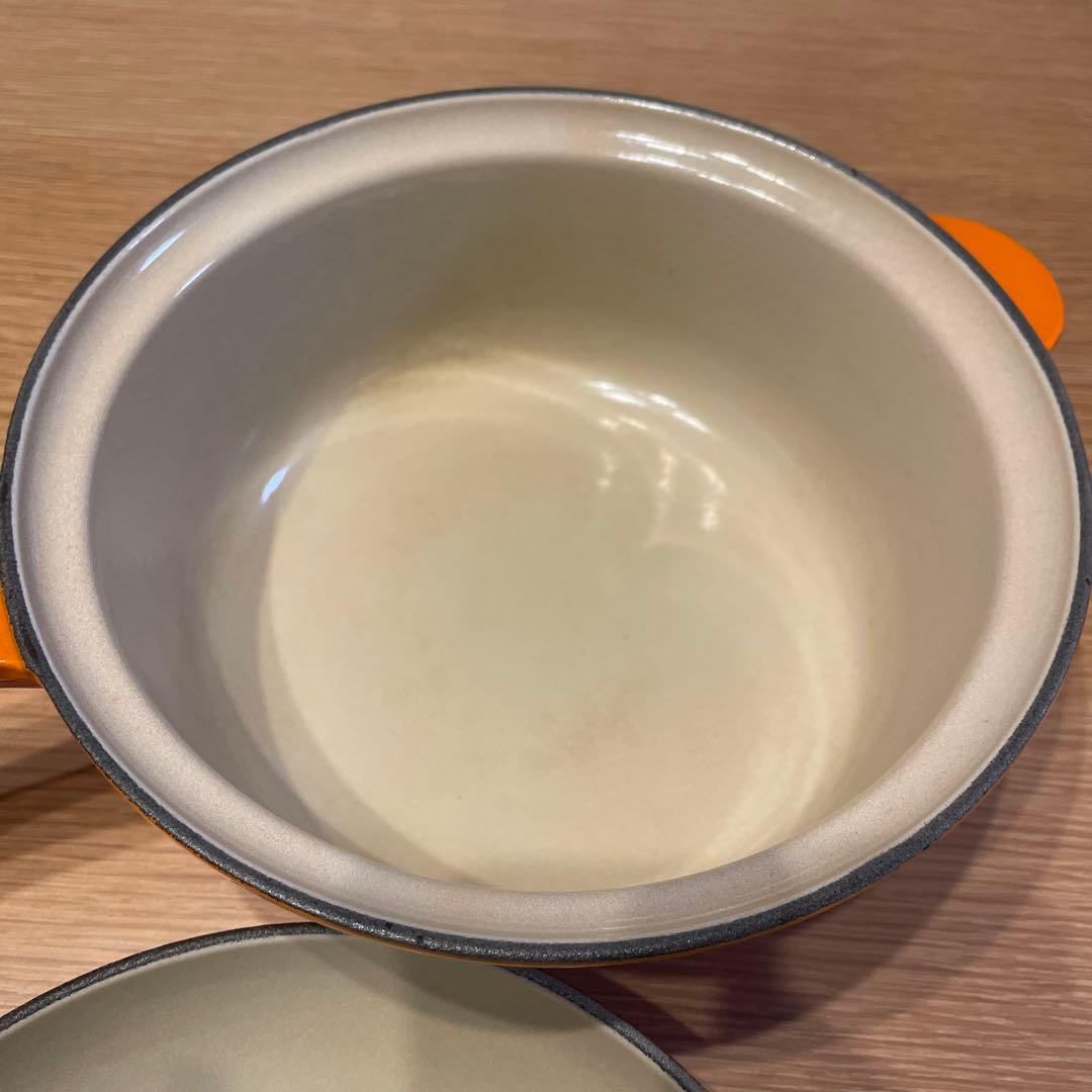 美品 ル・クルーゼ マルチファンクション 片手鍋 22cm オレンジスキレット