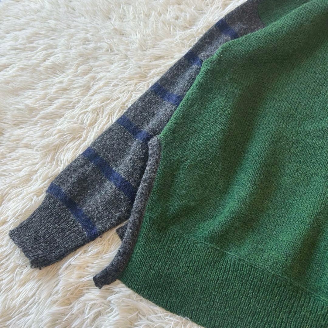 SDL45R★★45rpm 45R ウールボーダーニットパーカーR刺繍