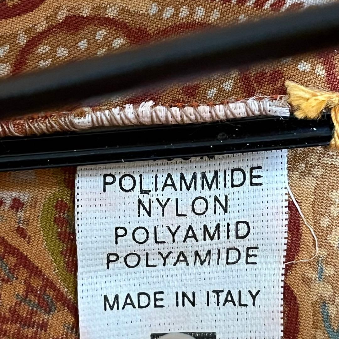 ジョルジオアルマーニ 傘 ウッド ペイズリー柄 長傘 ゴールド系