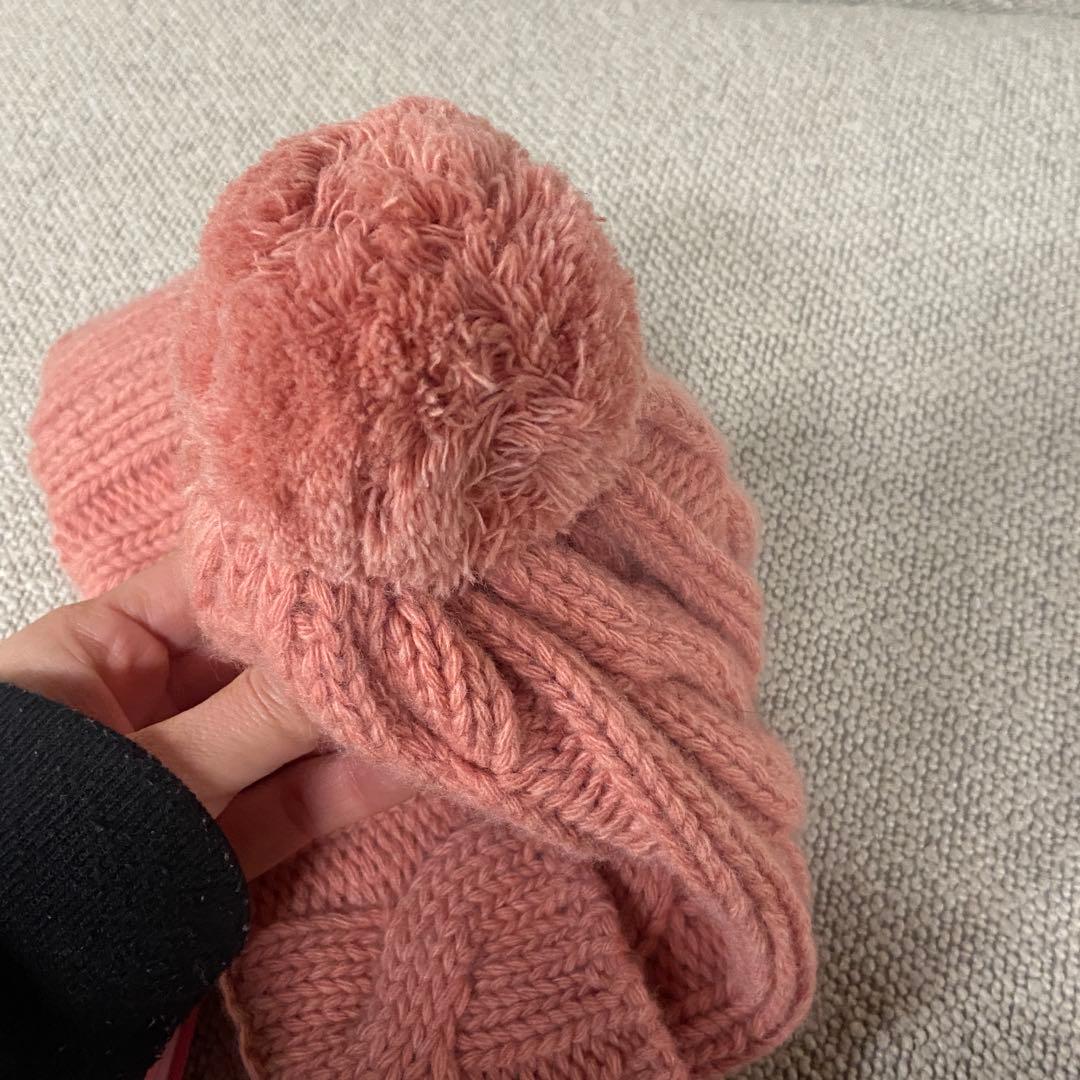 未使用⭐️グッチ x ノースフェイス コラボ ニット帽 ピンク